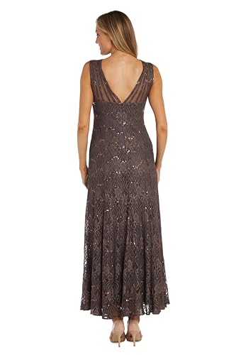 Image of Sleeveless Sequin Lace Mermaid Gown W /Sheer Insets & Strappy Details