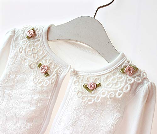 Little Girls' Long Short Sleeve Lace Bolero Cardigan Shrug Dress Cover up 2-11 Years (2#, 7-8T)2