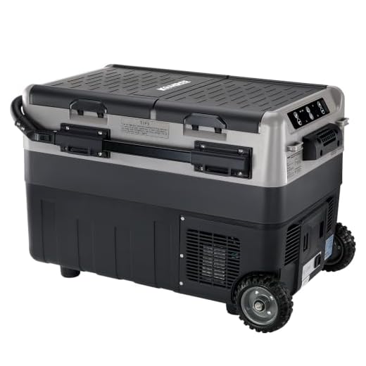Kohree 12 Volt Car Refrigerator, 42 Quart (40L) Dual Zone Car Fridge, Portable Refrigerator Dual Door -4℉-68℉ Electric Cooler Portable Freezer 12/24V DC and 100-240V AC for RV, Camping, Travel
