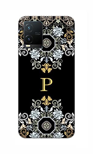 Image of Printed Hard Back Cover Case for Vivo T1x Back Cover (Alphabet P) -1803