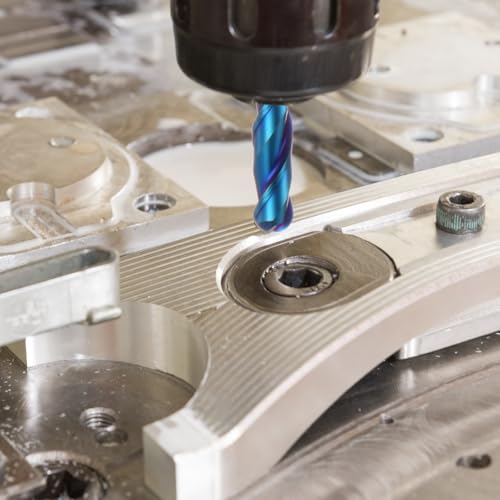 Image of uxcell 2pcs Ball Nose End Mill CNC Router Bit, 1 /16 inch Radius 1 /4 inch Shank Solid Carbide Nano Coated Upcut Spiral 2 Flutes Cutter Milling Tool, 1 /8 inch Dia 2-1 /2 inch Total Length