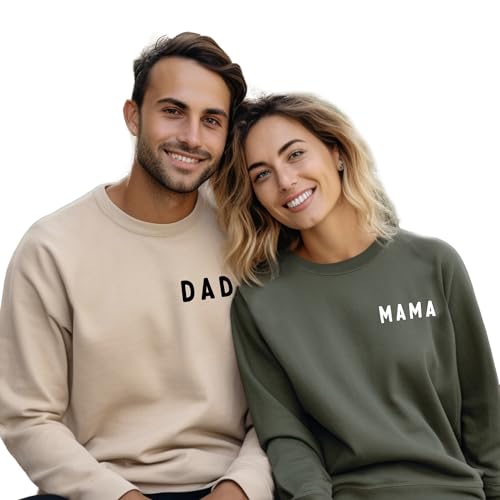 Verita Culture Mama And Dad Matching Shirts Women Mama Letter Printed T-Shirt Mama Graphic Tee Casual Short Sleeve Tops Tee cover