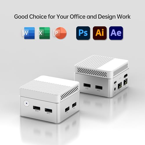 Image of MOREFINE M1T Mini PC 12th Gen N95 (up to 3.4GHz), 8GB LPDDR5 RAM 256GB NVME SSD, Mini Computer Support 4K@60Hz Dual Display /WiFi 5 /BT 4.2 /RJ 45 /USB 3.2 /1000Mbps LAN /WOL Home /Office