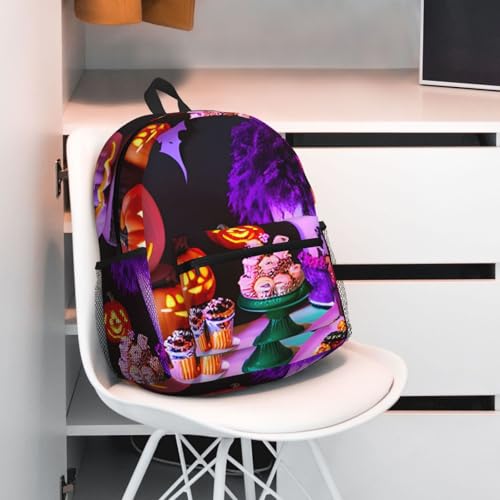 Mochila ligera para viajes diarios con estampado de fiesta de Halloween unisex 7