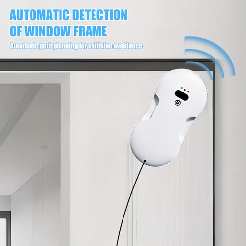 JDKJAG Window Cleaner With Water Spray, Automatic Intelligent Glass Cleaning Robot, With 2800pa Suction, Electric Windows Cleaner with Remote Control, 10 Cloths, Ups Power-Off Protection System - Image 6