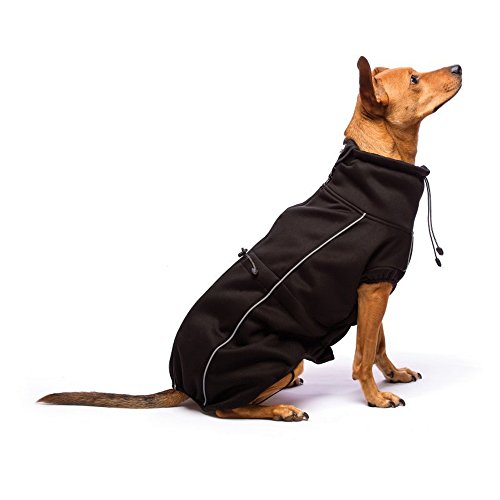 Dog Gone Smart PET Products Olympia Softshell-Mantel für Herren, Schwarz, 25,4 cm, Schwarz