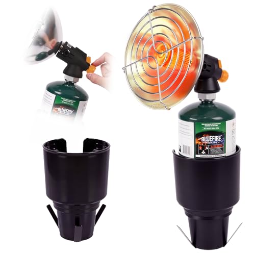 Portable Golf Cart Heater, Propane Heater 4100BTU Power with Cup Holder for Garage Patio Camping Tent Hiking Ice Fishing Suitable for 1lb camping gas cylinder（Fuel cylinder not include）