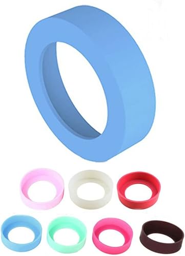 Miniatura 3 de AKOAK Tapa protectora de silicona para botellas de agua, 2.56 pulgadas, apta para tazas con diámetro de base inferior de 2.56 a 2.75 pulgadas (azul