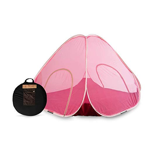 Al Sunnah Foldable Mosquito Net for Double Bed King Size (6.5 x 6.5 f t, Pink)