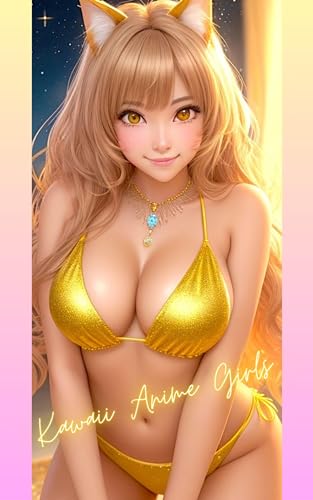 Kawaii Anime Girls in Bikini : Cat Ears Cosplay Girls AI Art Book