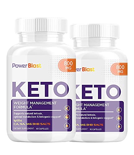 (2 Pack) Power Blast Keto Pills - Power Blast Keto 800 mg - Power Blast Keto Weight Management Pills (120 Pills - 2 Month Supply)