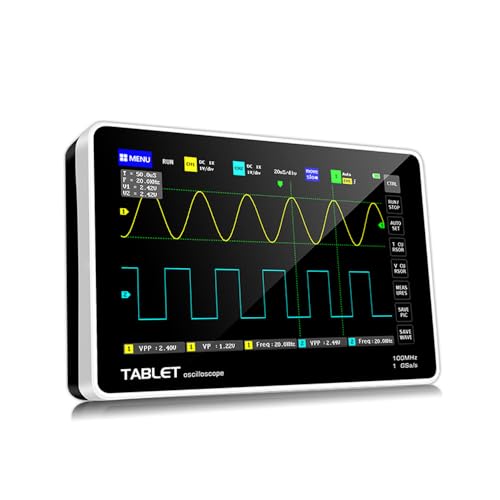 Upgraded Version ADS1013D 2 Channels 100MHz*2 Band Width 1GSa/s Sampling Rate Oscilloscope with 7 Inch 800 * 480 Color TFT LCD Touch Screen