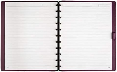 TUL Custom Note-Taking System Discbound Notebook, Letter Size, Leather Cover, Purple