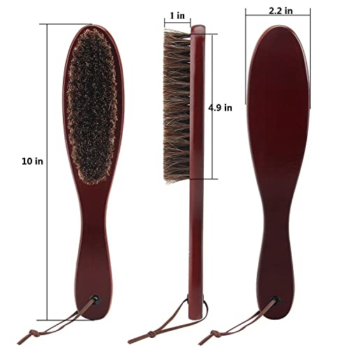 Cokaka Clothes Brush Garment Brush Lint Remover Brush With Genuine Soft Horsehair And Wooden Handle For Coat Men Suits Shoes Jacket Furniture Car Mat And Pet Hair (1-Pack(Walnut Wood)) #TOP1