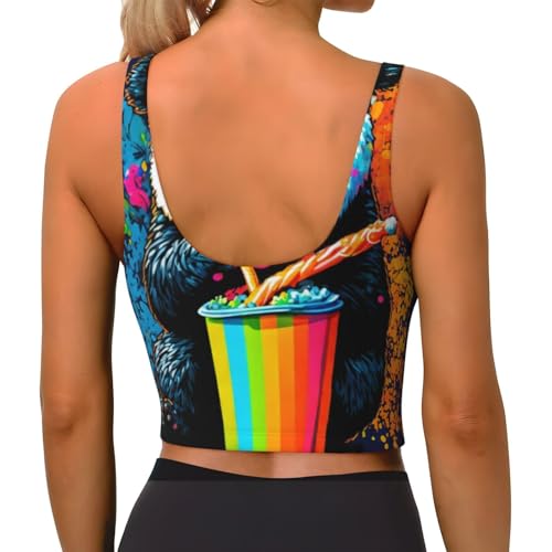 Women Summer Yoga Bras U-Shaped Back Athletic Vest Tops Shirts for Training3