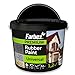 Produktbild FARBEX Universal Premium Gummi Farbe-Innen und Außenfarbe für alle Oberflächen, Elastische Abdichtung gegen Feuchtigkeit, Witterung-1,2 kg-Schwarz