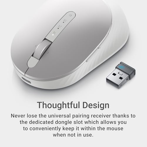 Dell Premier Wireless Mouse MS7421W, Rechargeable, Bluetooth | 2.4GHz, USB-C Charging, 3 Year Advanced Exchange, 7 Buttons, Platinum Silver - image 4