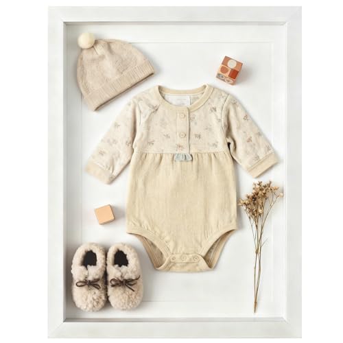 Walasis 3d Bilderrahmen zum Befüllen Groß: 3 cm Tiefer Rahmen 40x50 Weiß...