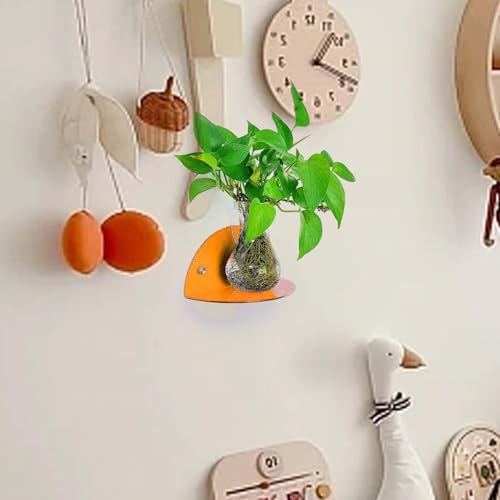 Étagère murale en acrylique orange | Mini-étagère moderne pour bureau - 3