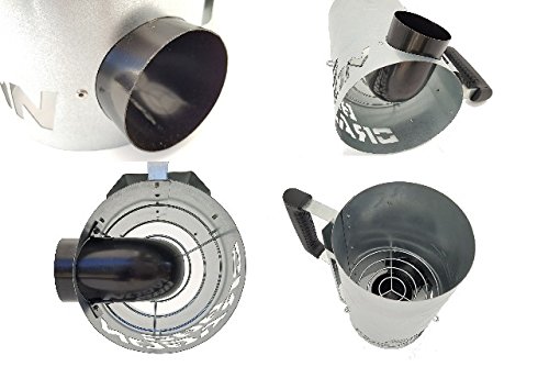 BBQ Dragon Large Chimney of Insanity Charcoal Starter | Fastest & Easy to Use Huge Charcoal Chimney Starter for Charcoal Grill | BBQ Accessories, Charcoal Fire Starter | Compatible with BBQ Dragon Fan