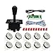 Produktbild HUDUO Für Arcade Fighting Game Contest Controller DIY Teile Set USB PC Rapsberry Single Joystick Encoder Tasten Kit Zubehör,White