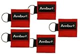 Ambu Res-Cue Key CPR Mask with Mini Keychain Pouch, Red (Pack of 5)