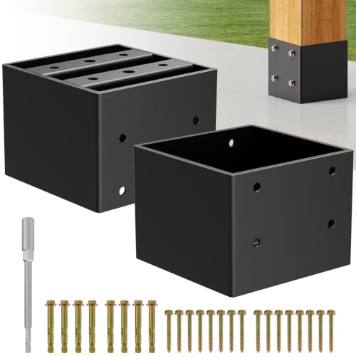 6x6 Post Base, Concealed Fastener Concrete Post Anchor,Elevated Post Base