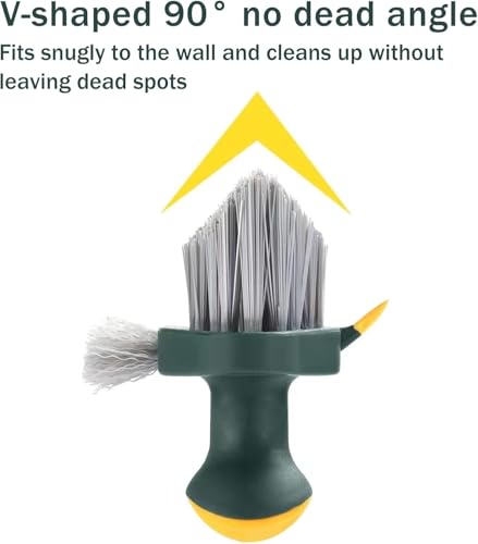 Image of UCRAVO 4 in 1 Tile Brush Multi-Purpose Gap Cleaning Brushes, Durable Bristles Suitable for All Surfaces, Stubborn Stains Remover, Crevice Scrub Brush, Ideal for Kitchen, Bathroom, Tracks & Shoe Seams