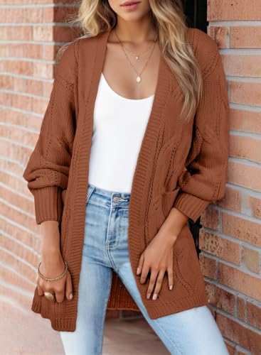 Image of Dokotoo Women Long Cardigan Open Front Knit Sweater 2026