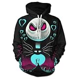 EmeJate Mens 3D Printed Christmas halloween Sweatshirts Hoodie Black classic1-Large