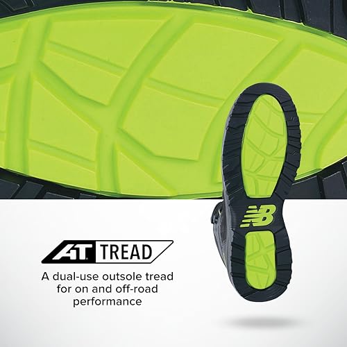 New Balance Calibre Composite Toe Work Boots for Men - EH, PR, Non-Slip Leather Safety Shoes for Industrial & Construction, Black, 12 Wide