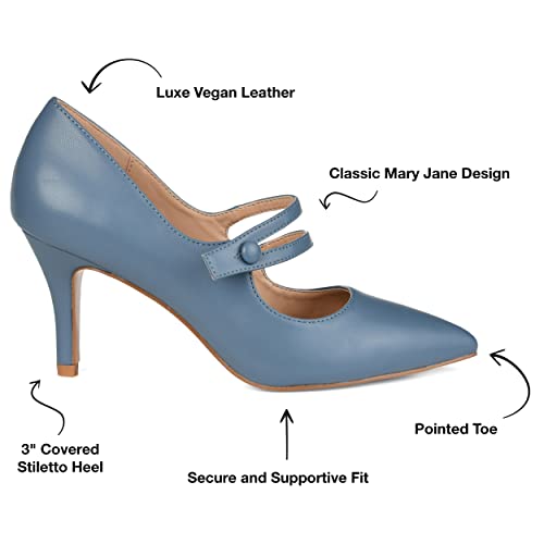 Journee Collection Women's Sidney Pump, Blue, 5.52