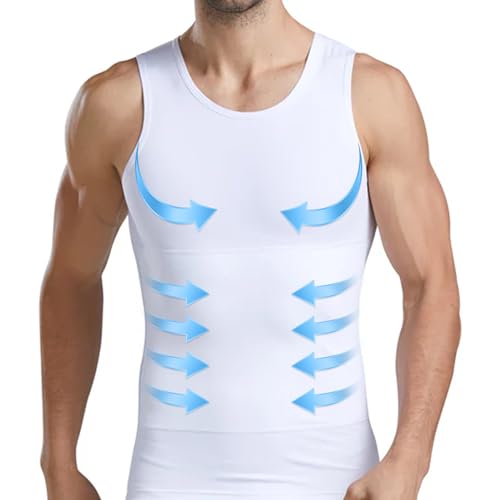 The Natural Posture Men's Ultra Slimming Shirt - Sleeveless Chest and Tummy Control Undershirt