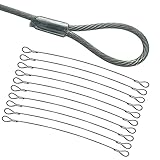 SSACK Stainless 304 Steel Looped Aircraft Cable Length of 10inch 12inch 14inch 20inch - Stainless Co