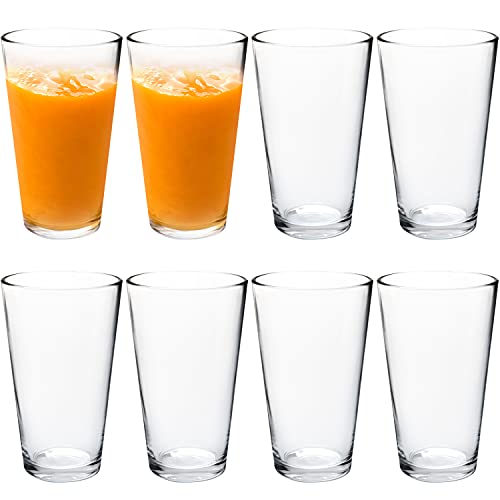 Maredash Clear Glass Beer Cups – All Purpose Drinking Tumblers, 17 Oz – Elegant Design For Home And Kitchen – Lead And Bpa Free, Great For Restaurants, Bars, Parties (8 Pack) #TOP15