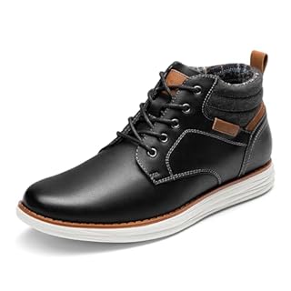 Bruno Marc Men's Mid Top Chukka Sneaker Lace Up Dress Boot,Size 12,Black,GRAND-HIGH