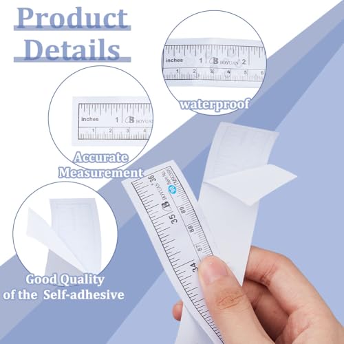 Cinta métrica adhesiva para pesca 4 pcs 90 cm miniatura 3