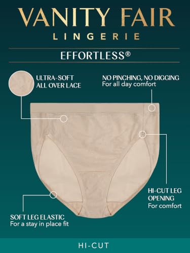 Image of Vanity Fair Women's Effortless Panties for Everyday Wear, Buttery Soft Fabric & Lace