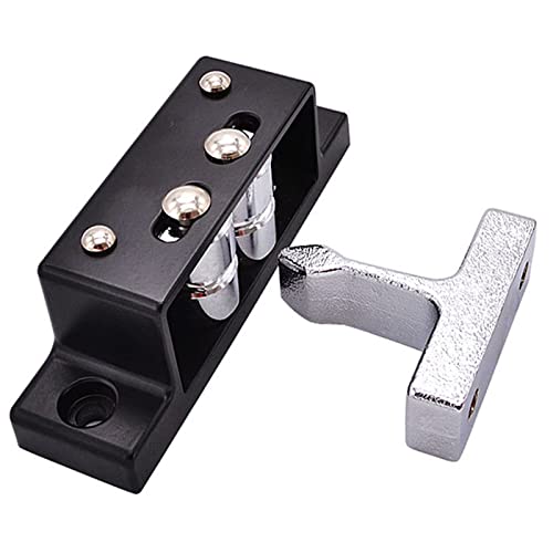 Verrou de type tactile noir double rouleau pour réparer une porte d'armoire qui baille