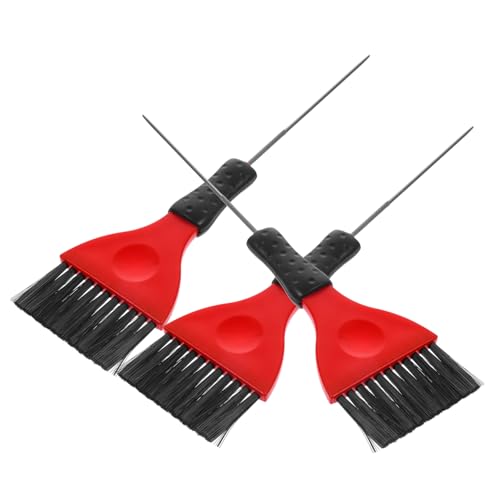 TOPPERFUN 3 Piezas Cepillo de para Cabello de Inoxidable con Larga para Aplicación Profesional y para Coloración y Tratamientos Capilares