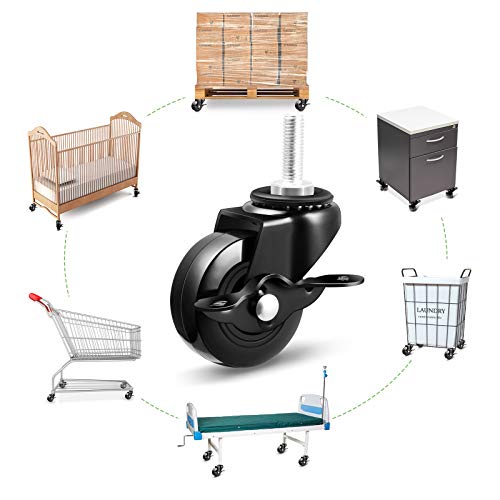 HAUSEE Ruote girevoli M8, da 50 mm, per mobili