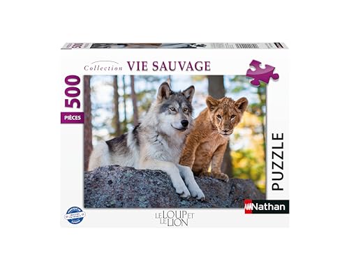 Puzzle 500 pièces : Le loup et le lion Ravensburger Nathan - vue 4
