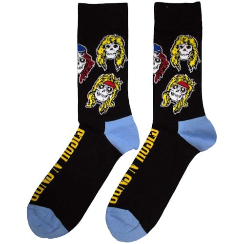 Rock Off officially licensed products Guns N' Roses Skulls Band Logo Ankle Socks One Size