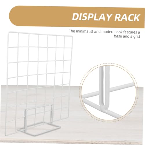 Présentoir en fer blanc : 2 sets de support métallique grillagé - 4