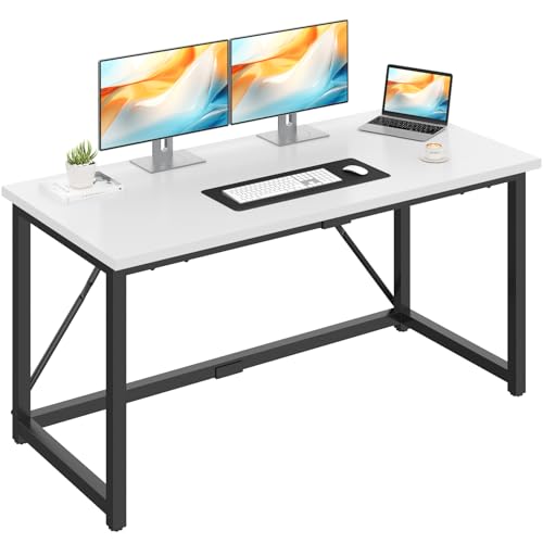 JUMMICO Desk 140 x 50 cm Computer Desk, Office Desk, Workstation,...