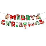 Tourima Weihnachtsgirlande Merry Christmas Girlande Weihnachten Deko, Weihnachtsdeko Girlande für Innen & Outdoor, Christmas Garland Weihnachtsdeko Haustür Treppengeländer Weihnachtsdekoration