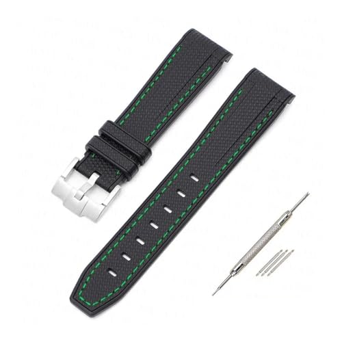 [X] VRXgbv For Swatch X Ή For Omega Ή For Moonswatch Ή XeXX`[obN 20mm 22mm Y fB[X \tg h pvoh(Green line silve