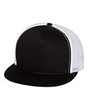 Yupoong Five-Panel Classic Trucker Cap. 6006 - Black / White