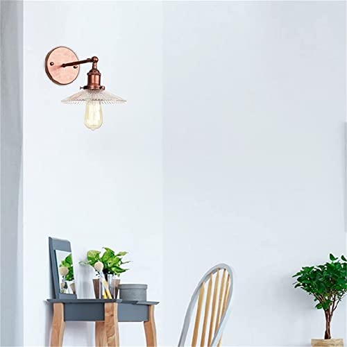 Lámpara de pared interior de metal industrial con vidrio WQHPLMD 3
