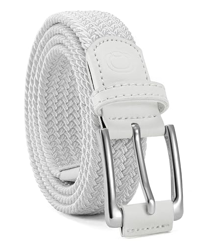 Image of CHAOREN Mens Stretch Belt - 1 3 /8 inch Elastic Braided Golf Belt for Men - Stretchy Web Fit Summer Casual Jeans